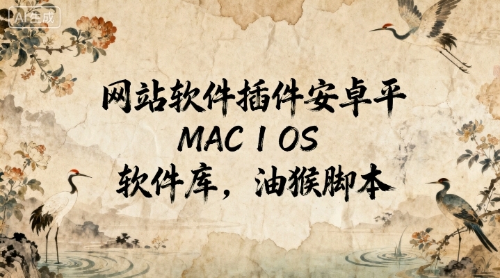 网站_软件插件 安卓/平板/MAC/IOS软件库，油猴脚本、ps插件、软件搜索引擎、Adobe全家桶…