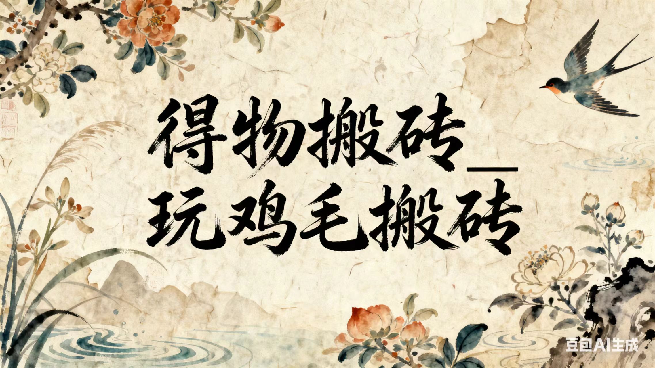 得物搬砖_玩鸡毛搬砖，上层思维才最赚钱