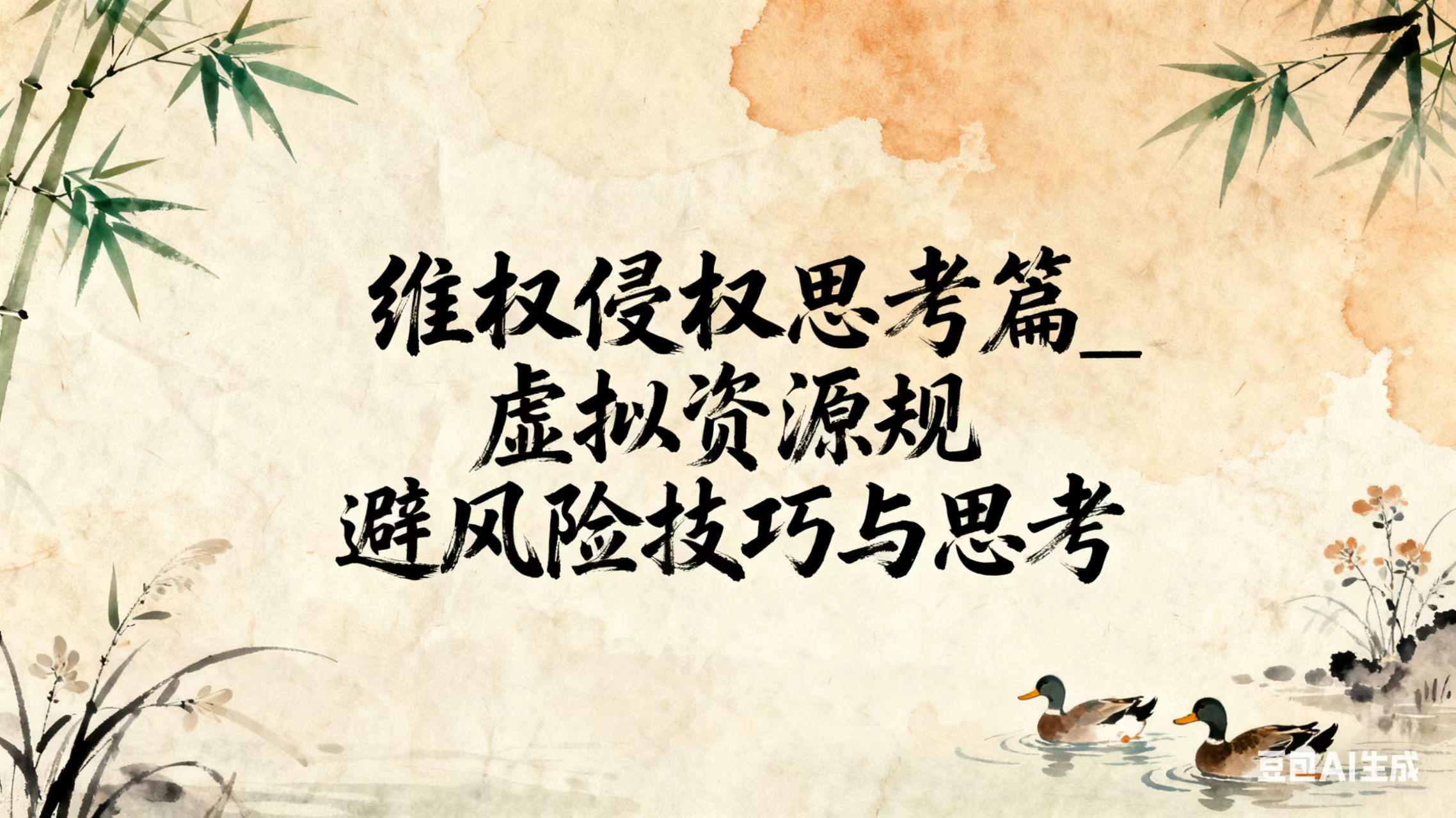 维权侵权思考篇_虚拟资源规避风险技巧与思考
