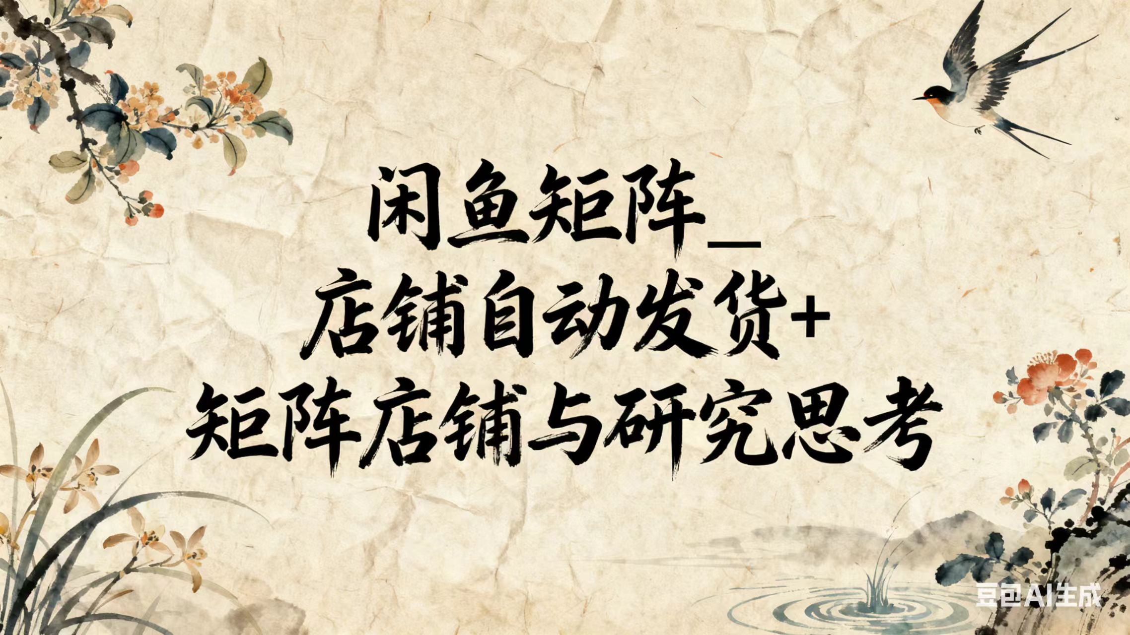 闲鱼矩阵_店铺自动发货+矩阵店铺与研究思考