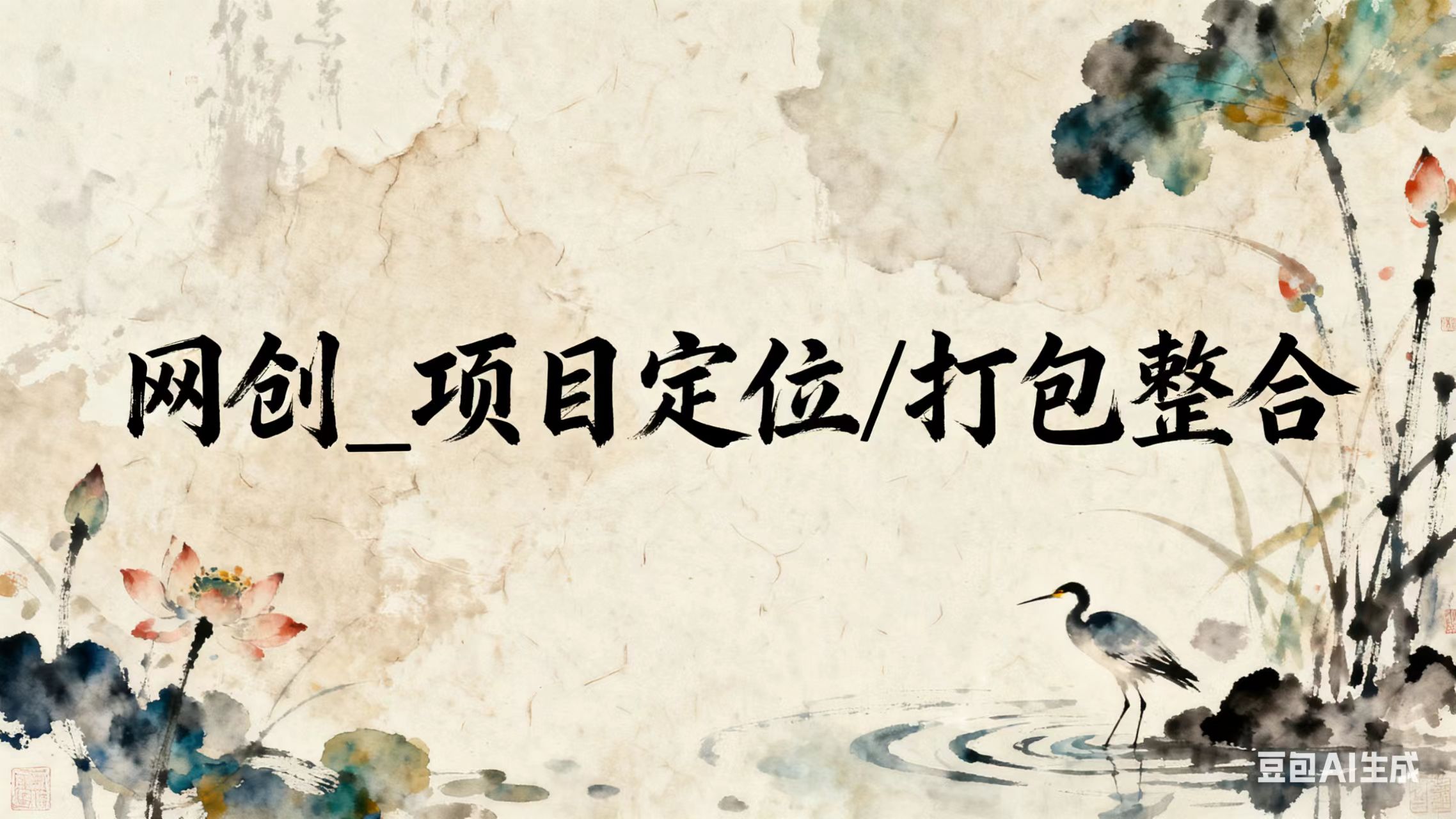 网创_项目定位/打包整合