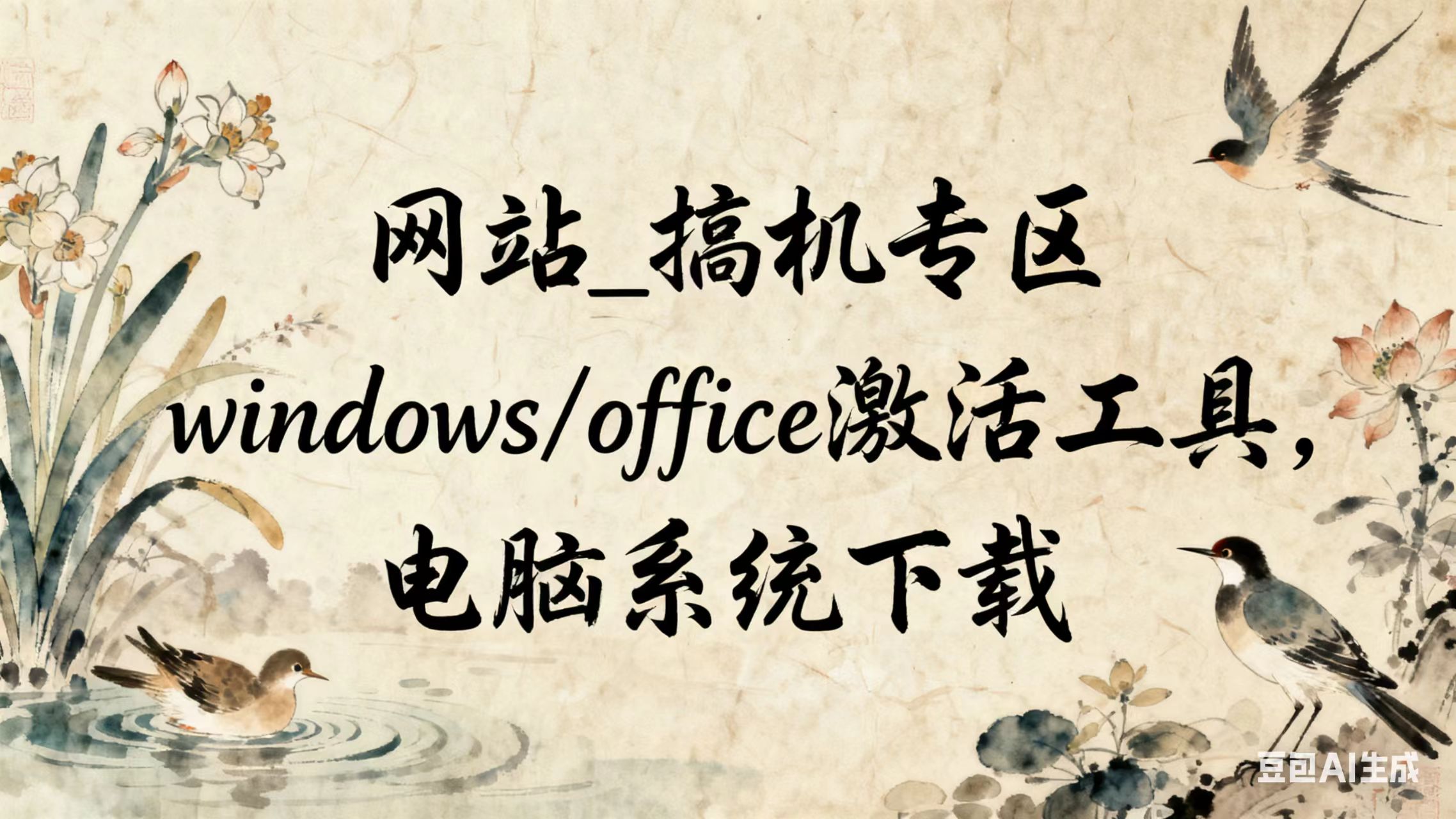 网站_搞机专区  windows/office激活工具，电脑系统下载、iOS系统体验、U盘PE制作、系统重装等…
